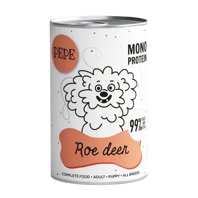 PAKA ZWIERZAKA Pepe Roe deer - wet dog food - 400g