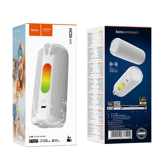 Φορητό ηχείο Bluetooth Wireless speaker 8W 4h Hoco HC50 white