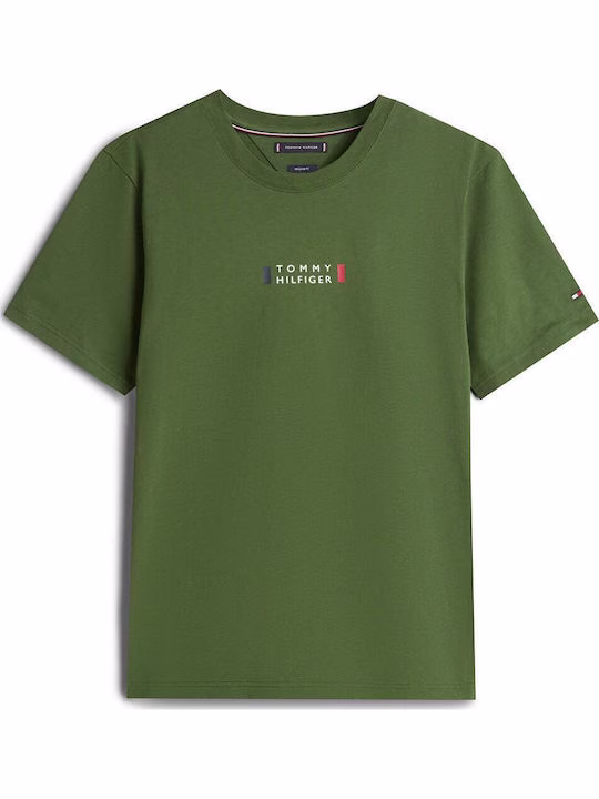 Tommy Hilfiger T-shirt Λαδί Tommy Hilfiger Λαδί