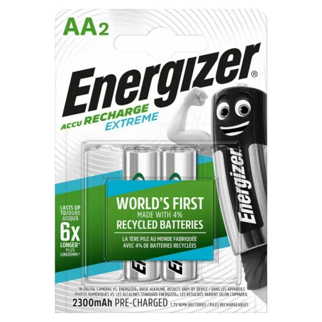 ENERGIZER Extreme AA 2300mAh επαναφορτιζόμενες μπαταρίες 1.2V 2τμχ