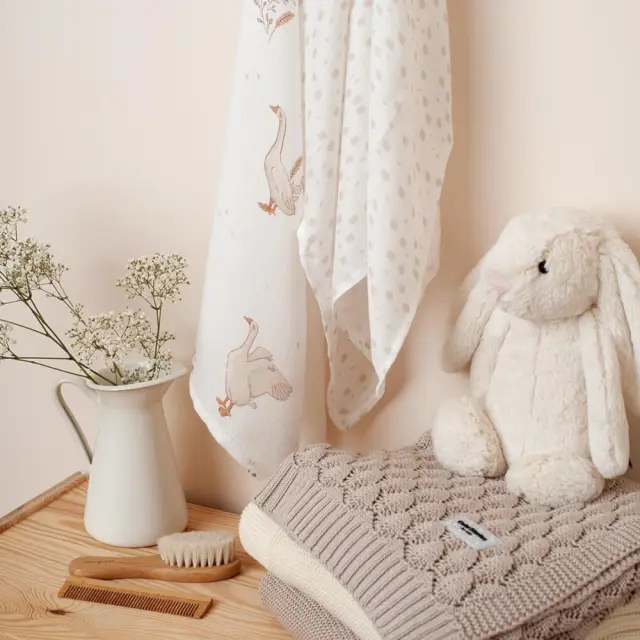 Πάνες Bamboo Σετ 2τμχ 50x60cm Happy Goose Stories White 5904067051669 2
