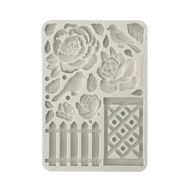 Καλούπι σιλικόνης A5, 15×21cm, Stamperia, House of Roses, Fence 3