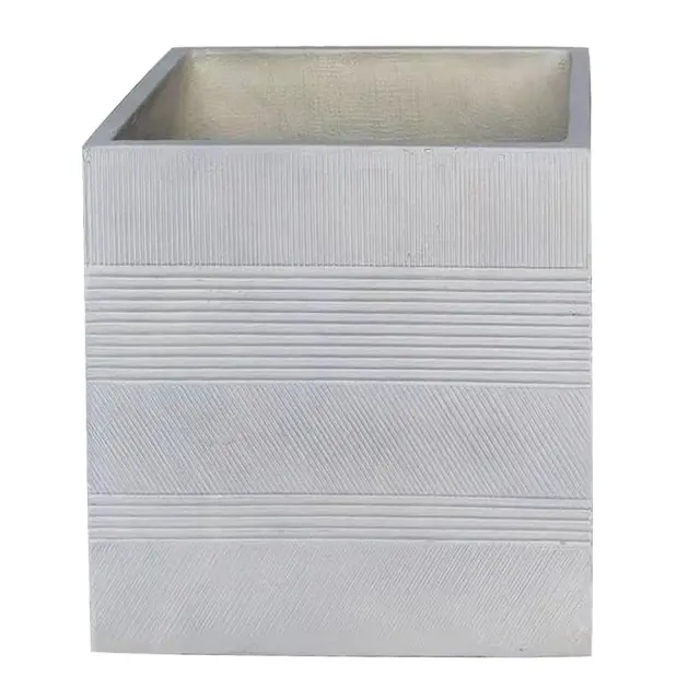 Γλάστρα Μπεζ Τσιμέντο 22x22x22cm