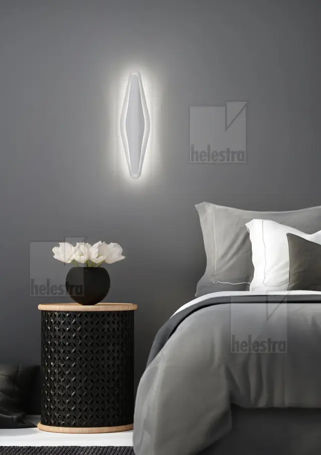 PLY Φωτιστικό Τοίχου LED Carbon Silver IP20 Ασημί Γκρί 2