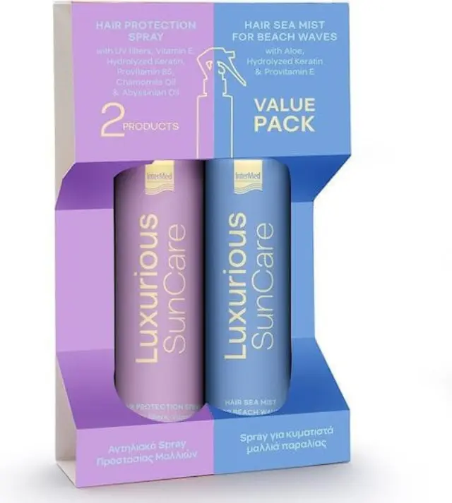 Intermed Luxurious SunCare Promo με Hair Protection Spray Αντηλιακό Μαλλιών, 200ml & Hair Sea Mist Spray για Κυματιστά Μαλλιά, 200ml, 1σετ