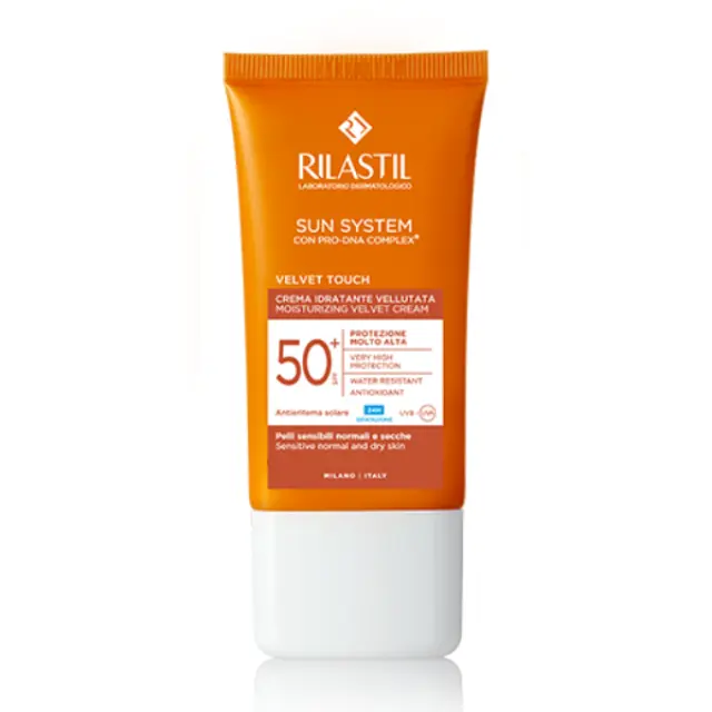 Rilastil Sun System Moisturizing Velvet Cream Αντηλιακή Ενυδατική Κρέμα Προσώπου SPF50+, 50ml