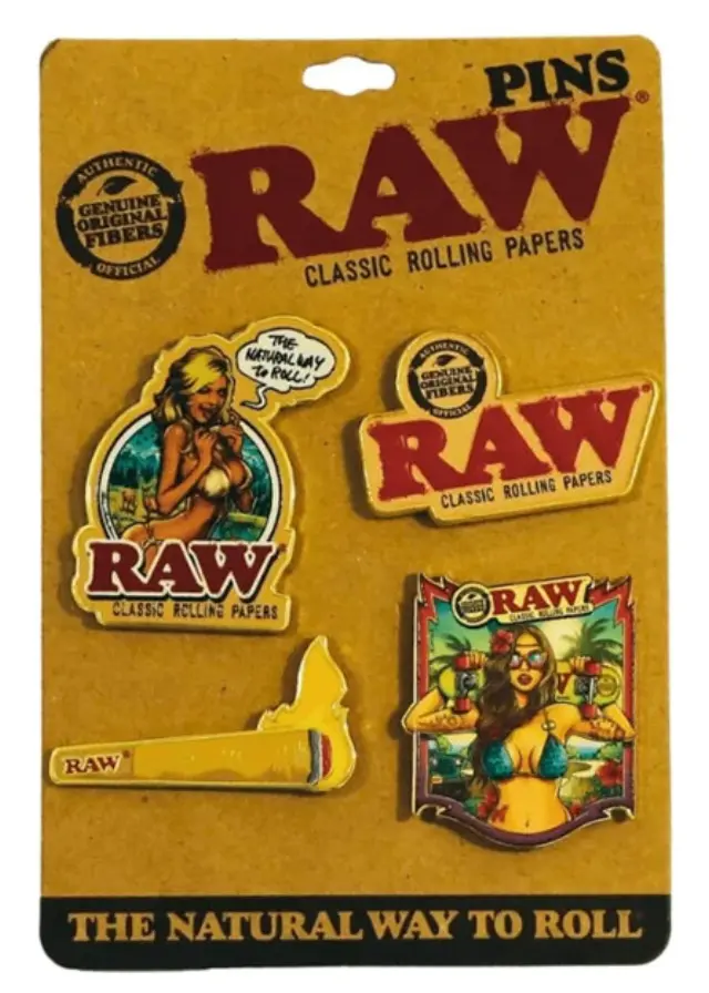 RAW Καρφίτσες Pins - Σετ με 4 Σχέδια