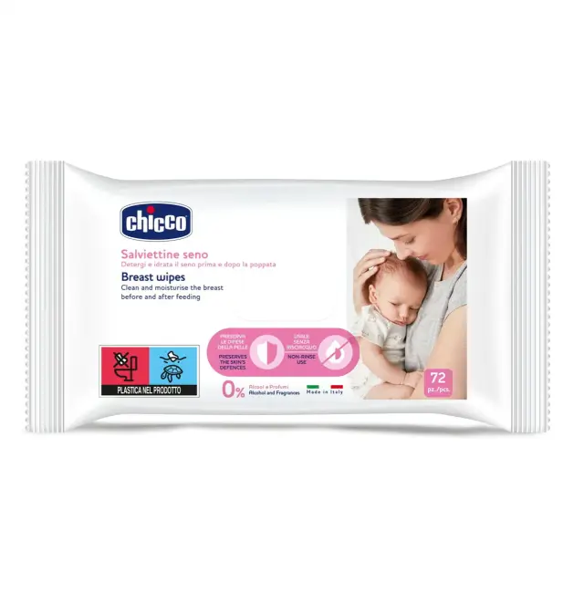 Chicco Μαντηλάκια Καθαρισμού Στήθους 72τ. Natural Feeling J63-09166-00
