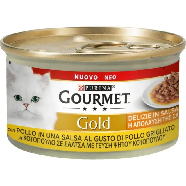 Purina Gourmet Gold Κονσέρβα Γάτας με Σάλτσα Ψητό Κοτόπουλο 85gr