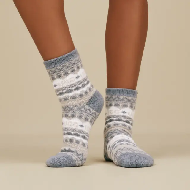 Κάλτσες UGG Cressida Cozy Quarter 1171625-K40M Γκρι - ONESIZE 2