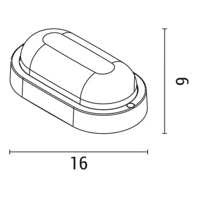 EUROLAMP ΦΩΤΙΣΤΙΚΟ ΤΟΙΧΟΥ ΟΒΑΛ LED 8W 4000K IP54 ΛΕΥΚΟ 2