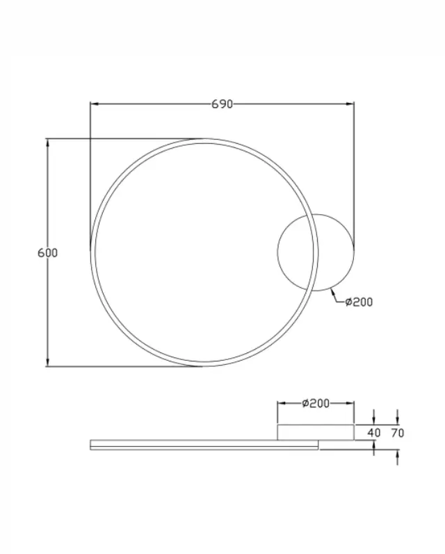 Giotto 3508-61 D60 φωτιστικό οροφής Άσπρο 3