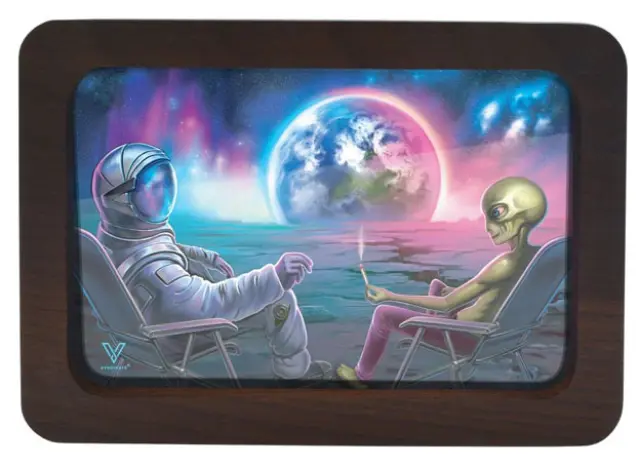 V-Syndicate Rolling Tray Ξύλινος Δίσκος Blunt Orbit 3D - Medium (30x18cm)