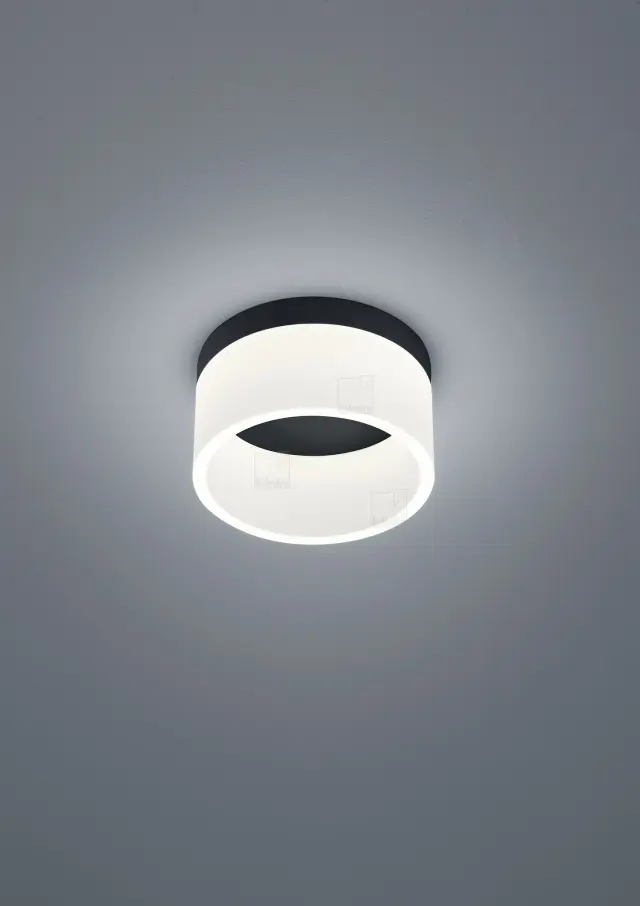 LIV Φωτιστικό Οροφής LED Ματ Μαύρο 17W 2900K CRI 90