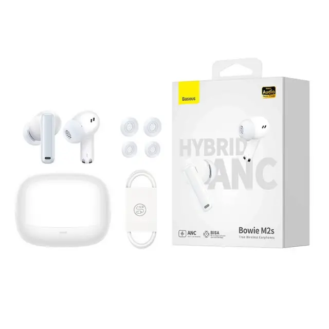 Baseus® Bowie M2s In-Ear Bluetooth Ακουστικά- White