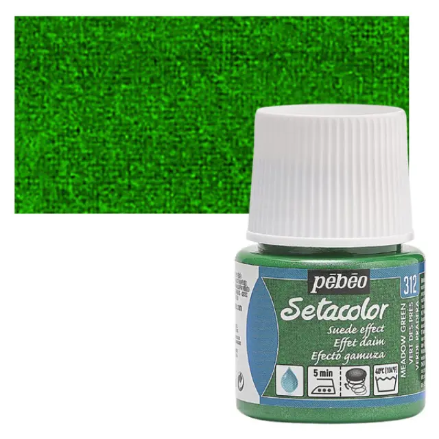 Pebeo Χρώμα Υφάσματος Setacolor Opaque Suede Effect - 312 Meadow Green - 45ml