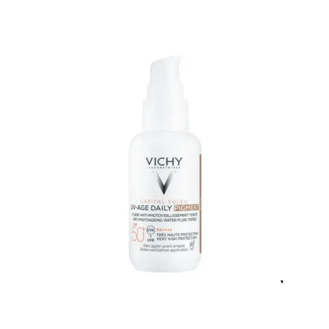 Vichy Capital Soleil UV-AGE Daily Tinted Medium Shade, Λεπτόρρευστο Αντηλιακό Προσώπου με Χρώμα SPF50+, 40ml