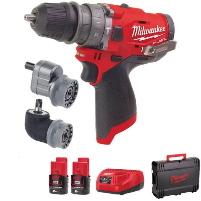 Milwaukee 4933464138 - Δραπανοκατσάβιδο Μπαταρίας Κρουστικό 12V Li-ion, M12 FPDX KIT-202X με 2 Μπαταρίες 2Ah (2x 2Ah) + Φορτιστή + Βαλίτσα