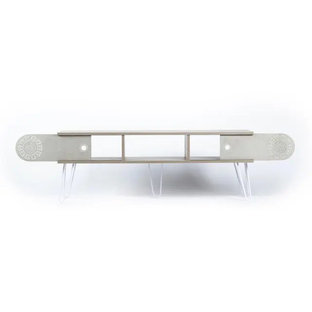 Έπιπλο Τηλεόρασης ILLIA MAXI No 2 Δρυς/Λευκό 151x30x48cm 3