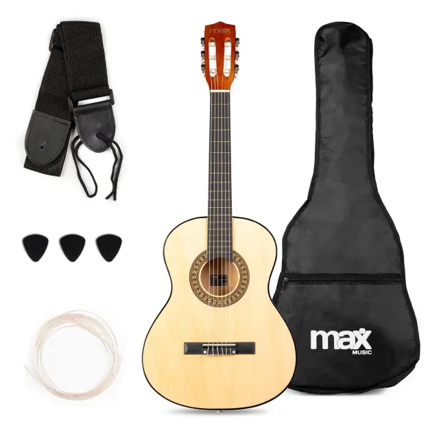 MAX SOLOART JUNIOR 3/4 ΠΑΚΕΤΟ ΚΛΑΣΙΚΗΣ ΚΙΘΑΡΑΣ ΣΕ ΦΥΣΙΚΟ ΧΡΩΜΑ