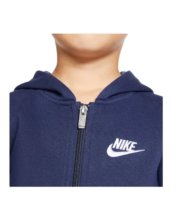 Nike - Παιδική Ζακέτα Φούτερ Club Fleece FZ Hoodie 86F321-U90 Μπλε - 6 ετών 3