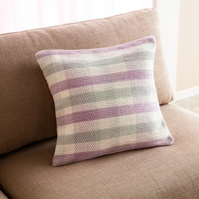 Μαξιλαροθήκη 43x43cm GOFIS HOME Tic-tac-toe Λιλά