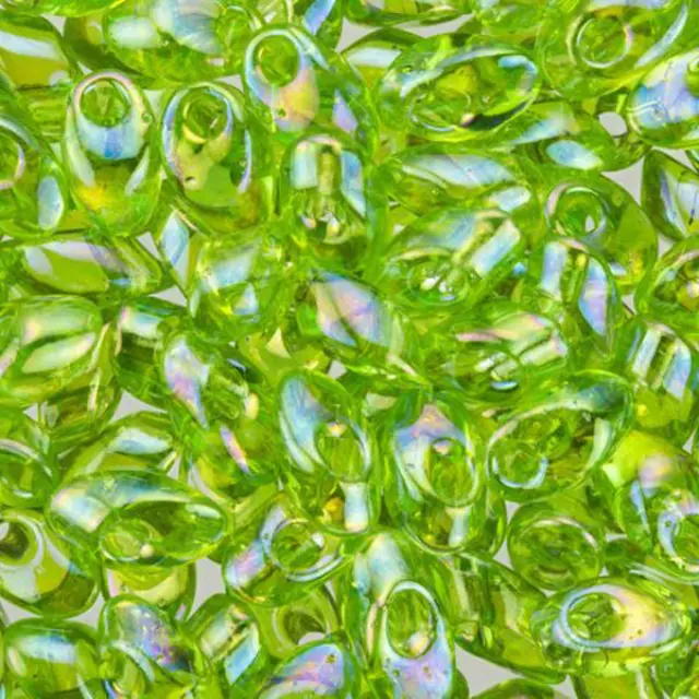 Χάντρα Miyuki Long Magatama 4x7mm - LMA-258 - Transparent Chartreuse AB ~10gr