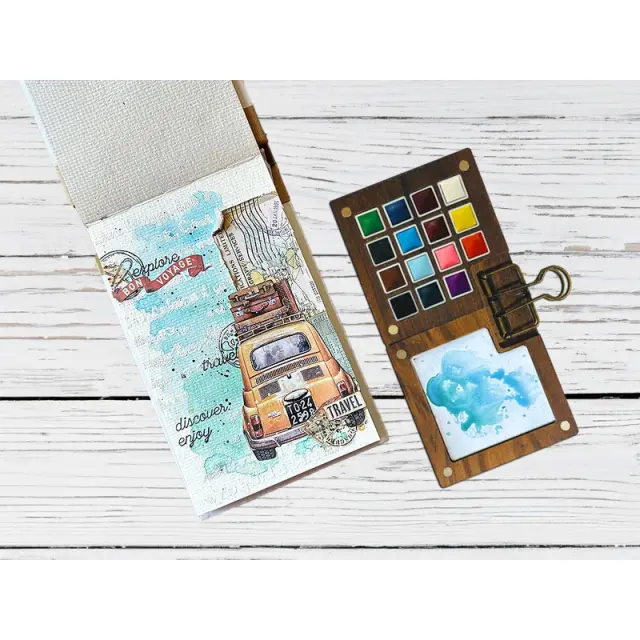 Σημειωματάριο Journal Mixed Media, 14,8x14,8cm για χρώματα ακουαρέλας 2