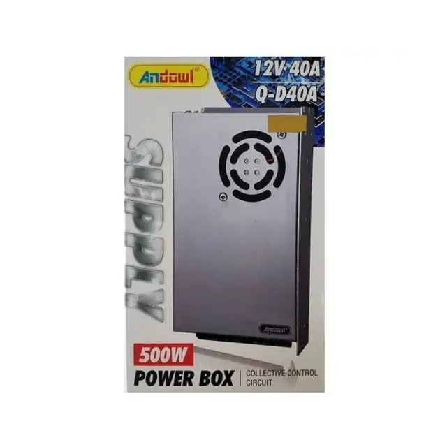 Andowl Τροφοδοτικό LED Ισχύος 500W με Τάση Εξόδου 12V DC 40A Q-D40A - Power Box z744102