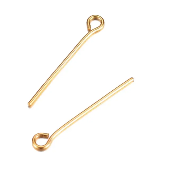 Γράνα Eye Pin Ανοξείδωτο Ατσάλι 304 Golden 18mm - 10τεμ
