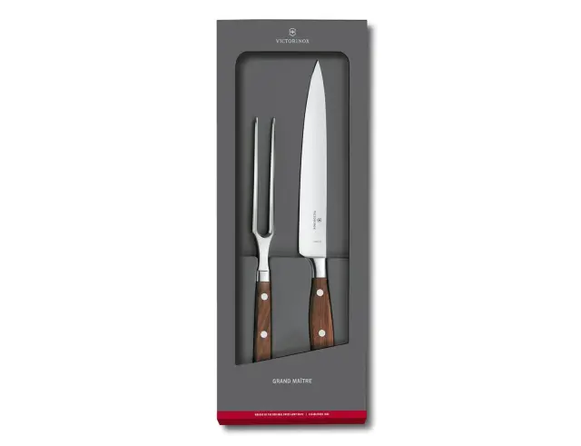 Σετ Carving Victorinox Grand Maitre με ξύλινη λαβή και μήκος λεπίδας 20cm - 2 τεμάχια - Σε συσκευασία δώρου7.7240.2 2