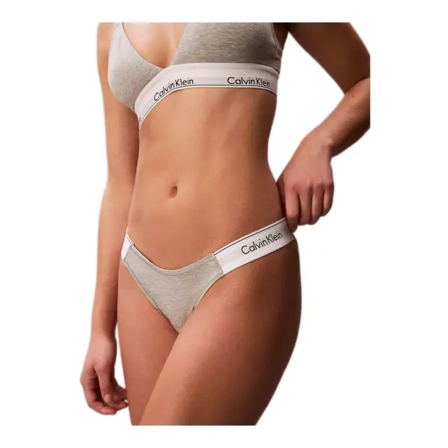 Calvin Klein Γυναικείο Σλιπ Side Logo, Χρώμα Grey Heather 2