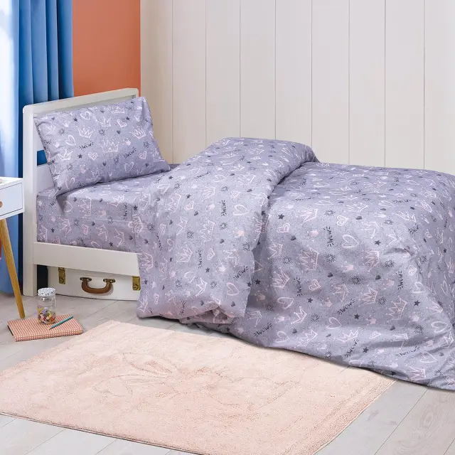 Σετ Πάπλωμα 160x240 Μονό Beauty Home Queen 6215 Λιλά 100% βαμβακερό