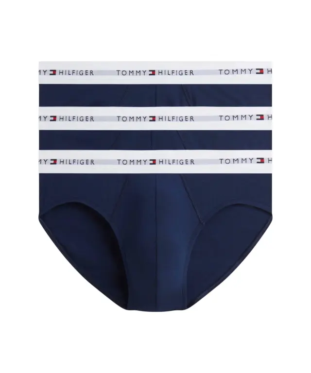 Tommy Hilfiger - Ανδρικά Σλιπ 3Pack 'Signature Ctn Ess' UM0UM03875-0WE Μπλε Σκούρο