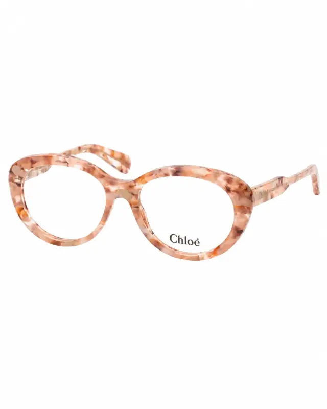 Chloé CH0223O 005 Γυναικεία Γυαλιά Οράσεως Ροζ Μπεζ Διάφανα - 53mm