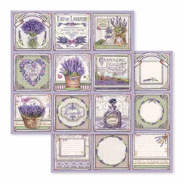 Χαρτί Scrapbooking Stamperia Διπλής Όψης - Provence Cards - 31x30cm