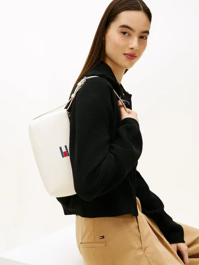 Γυναικεία Τσάντα Ώμου Tommy Hilfiger AW0AW17866-YBI Ιβουάρ Μπεζ - One Size 3