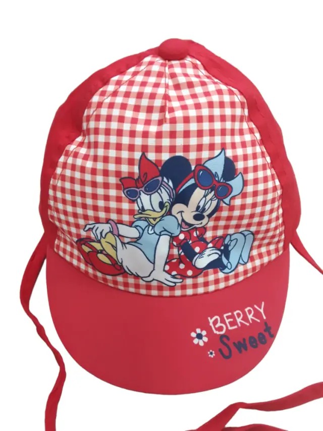 Παιδικό Καπέλο Jockey με Κορδονάκια Bebe Red Berry Sweet 7120779 - 48 cm (12-18m) 2