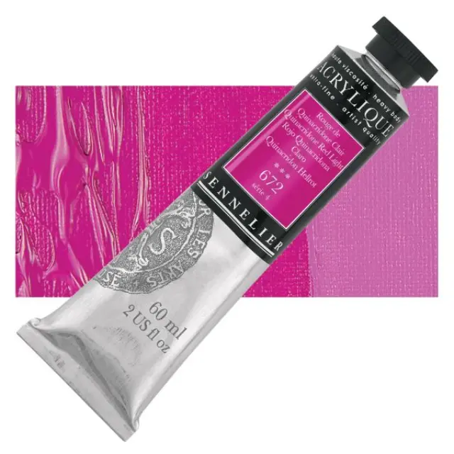 Ακρυλικό Sennelier Extra Fine - 672 Quinacridone Red Light S4 - 60ml