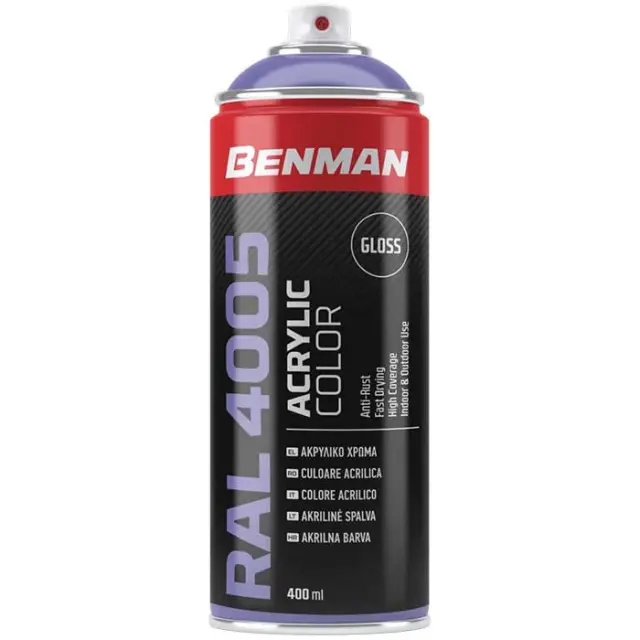 SPRAY ΜΠΛΕ ΛΙΛΑ RAL4005 BENMAN 400ML 28513