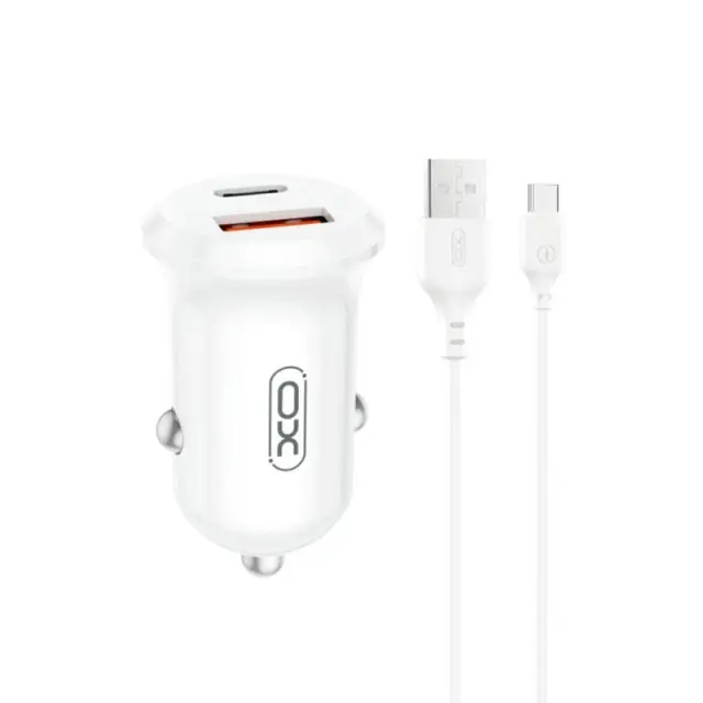 Φορτιστής Αυτοκινήτου Mini με 2 Θύρες 30W και καλώδιο type-C XO