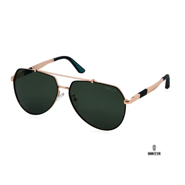 Ghetto Pilot Sunglasses Rose Gold Frame Unisex