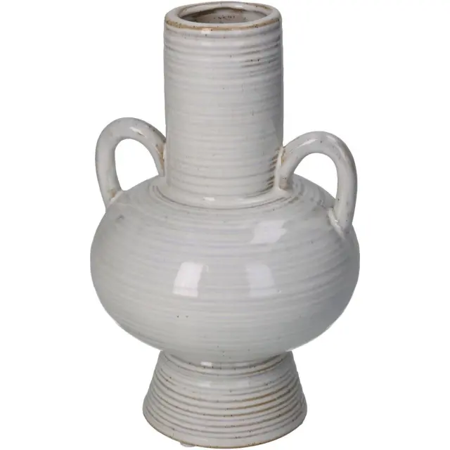 Βάζο Μπεζ Κεραμικό 13.5x13.5x21.4cm