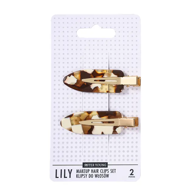 Sister Young LILY Makeup Hair Clips Set Milk Coffee (2 τεμάχια)