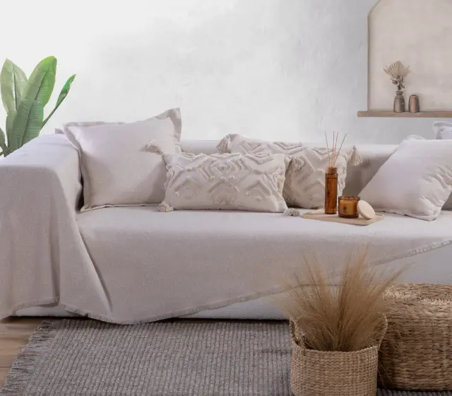 ΡΙΧΤΑΡΙ ΤΕΤΡΑΘΕΣΙΟΥ ΚΑΝΑΠΕ ARONIA 170X350 NEF-NEF HOMEWARE SAND