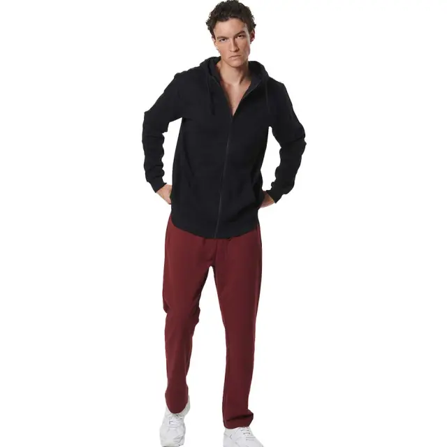 Body Action Men's Fleece Full-Zip Hoodie Μαύρο 073520-01 (Body Action) 2