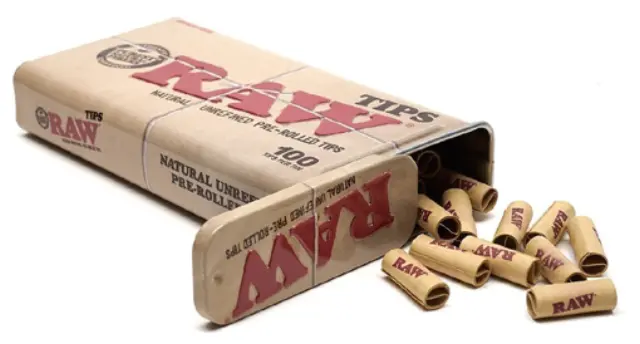 RAW Pre-Rolled Tips Τζιβάνα Σε Μεταλλικό Κουτί - Προτυλιγμένη 100τεμ. 2