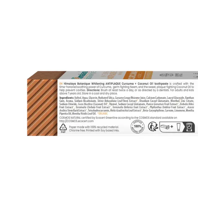 Himalaya Botanique Whitening Antiplaque Curcuma Toothpaste 2