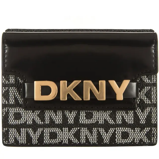 Γυναικείο Πορτοφόλι Καρτών DKNY Avril R52Z5M22-XLB Μαύρο Logo Μαύρο - One Size