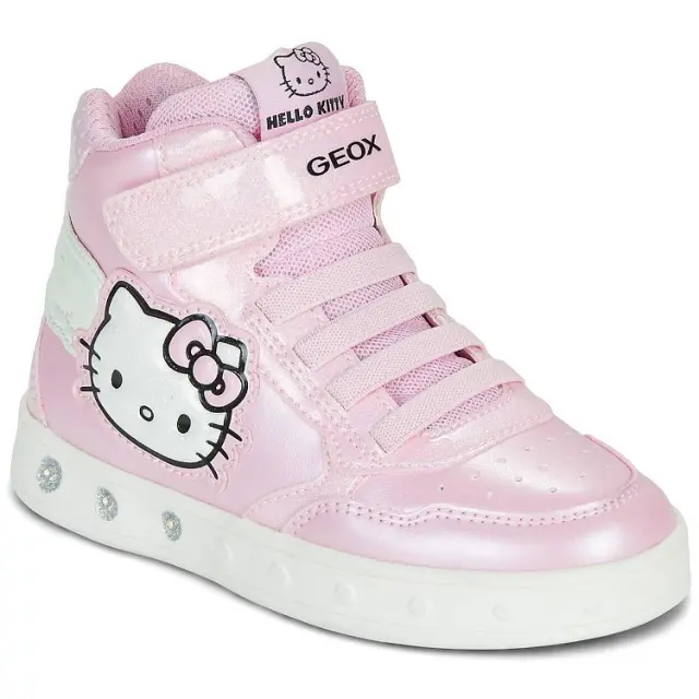 Παιδικό Παπούτσι για Κορίτσι Geox J Skylin Girl x Hello Kitty Lights (Μεγέθη 24-33) ΡΟΖ 2